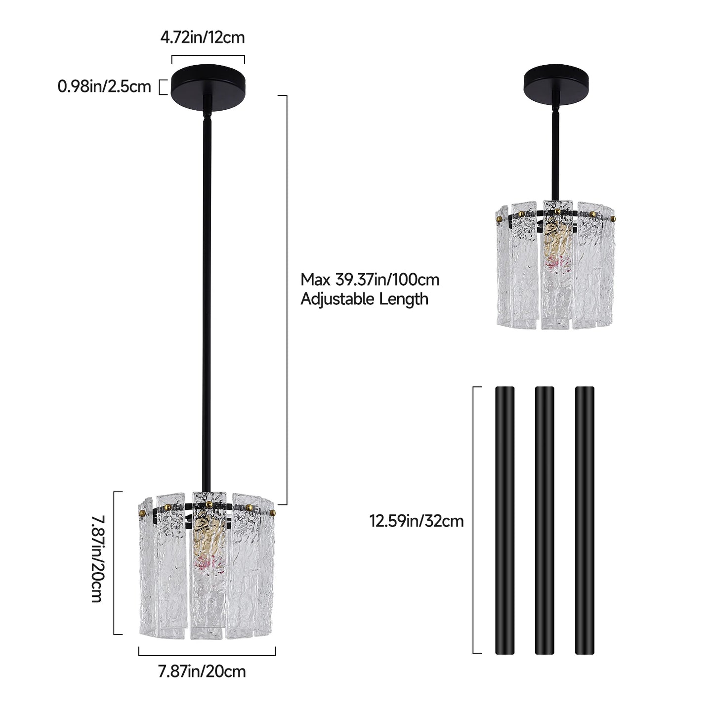 GreeLustr Crystal Glass Pendant Ceiling Lamps Modern Home Decoration Luxury Lighting Fixture Bedroom Living Room Hanging Light