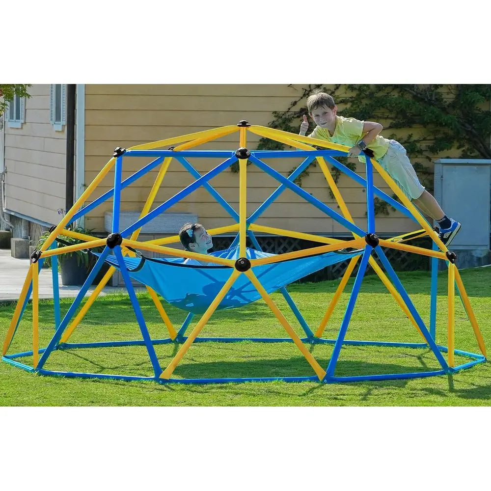 Zupapa 10T ClimDome with Hammock, Outdoor Jungle Gym or Kids, Geometric Dome Climber Supporting 1200LBS Outdoor Play Equipment,
