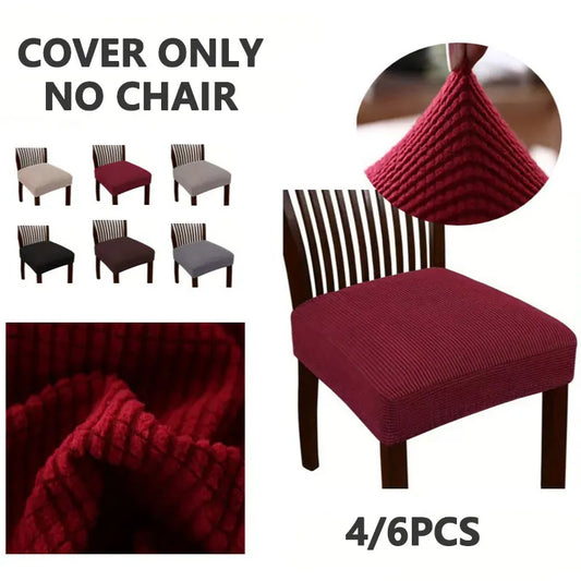 NONECN Jacquard Chair Cover Slipcovers Removable Washable Dining Office