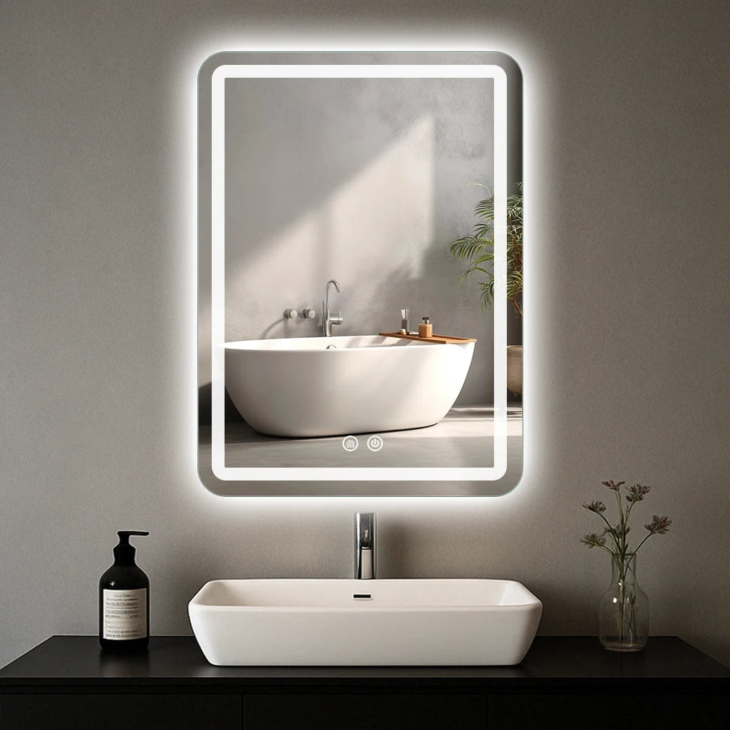 MYGIIVOVO LED Backlit Fogless Demister Bathroom Vanity Mirror