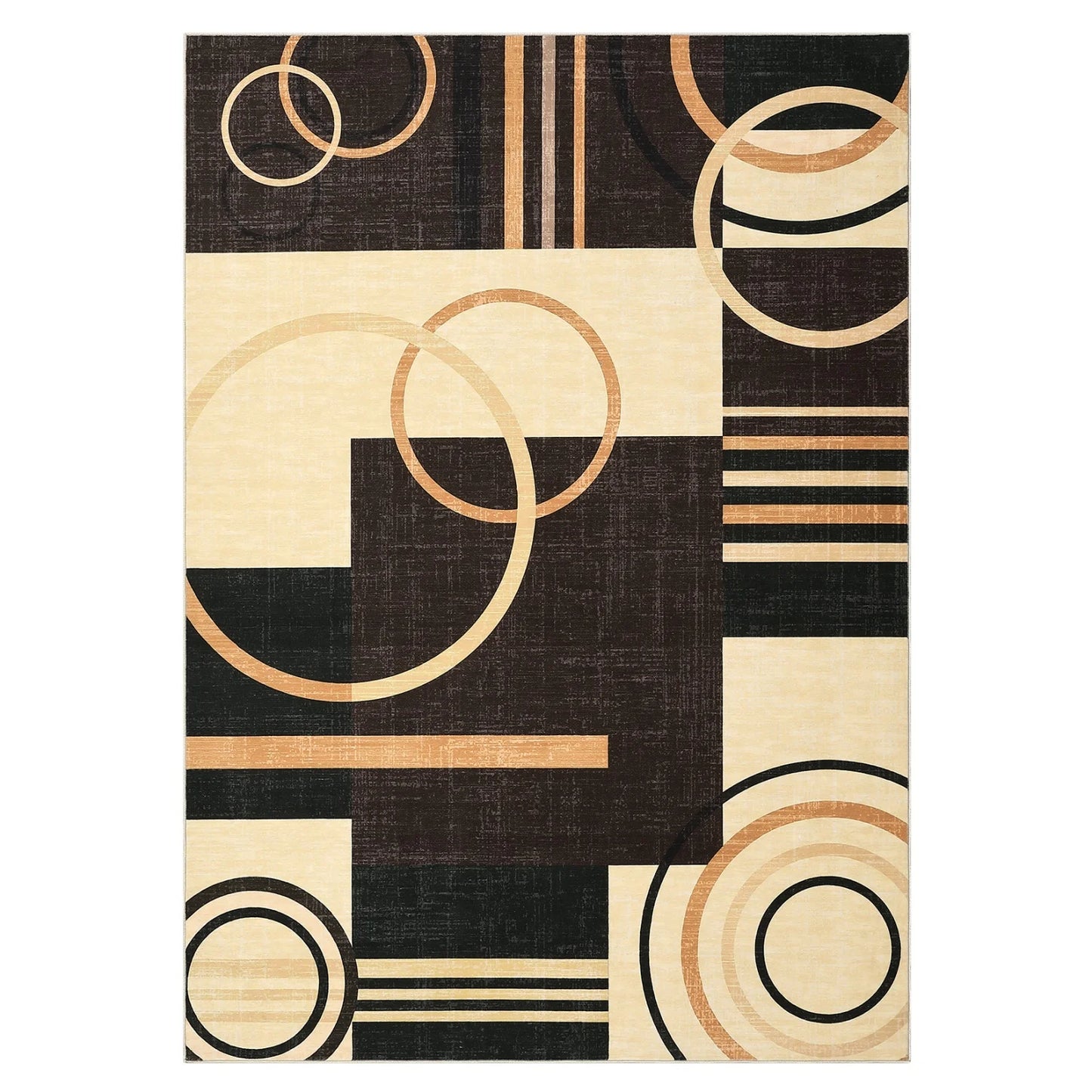 Machine Washable 8x10 Area Rug Modern Geometric Rug Low Pile Foldable Rugs Soft Carpet for Bedroom Living Room Dorm