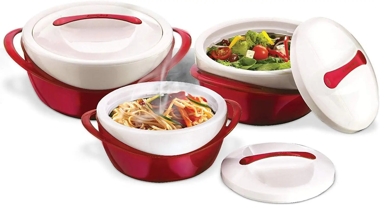 Insulated Stainless Steel Casserole Dish Set With Lid 3-Piece