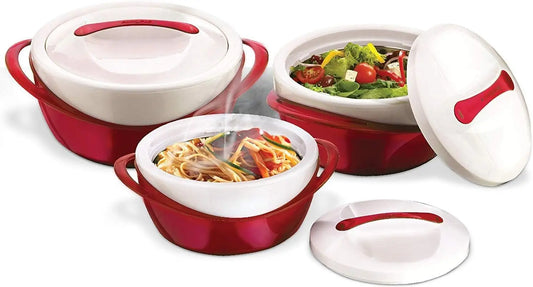 Insulated Stainless Steel Casserole Dish Set With Lid 3-Piece