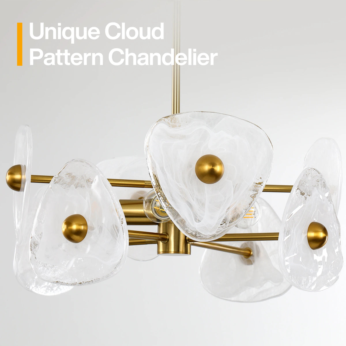 Modern Glass Chandelier For Dining Room And Bedroom Lighting