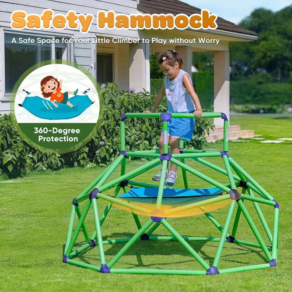 Zupapa Monkey Bars ClimDome with Hammock - Sturdy & Portable Jungle Gym with Hammock or Kids, Backyard Playset or Toddlers, Acti