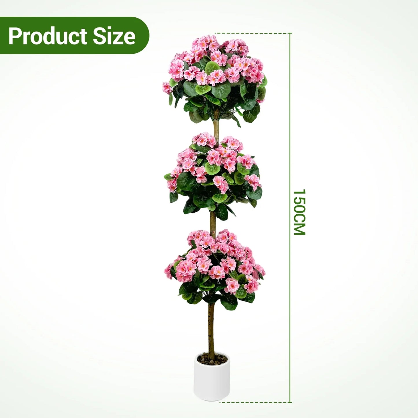Artificial geranium plant, 5FT artificial tree with blossoms, artificial geranium flower Tree for  home,wedding,garden,balcony