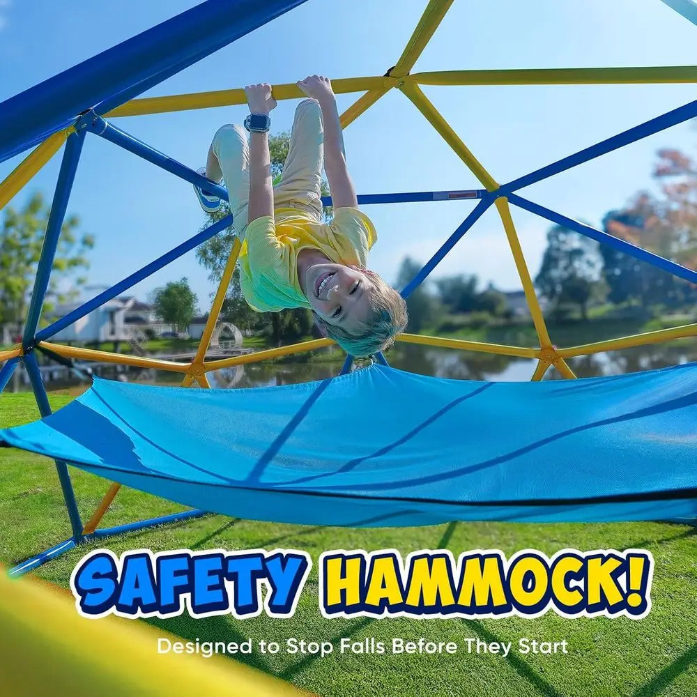 Zupapa 10T ClimDome with Hammock, Outdoor Jungle Gym or Kids, Geometric Dome Climber Supporting 1200LBS Outdoor Play Equipment,