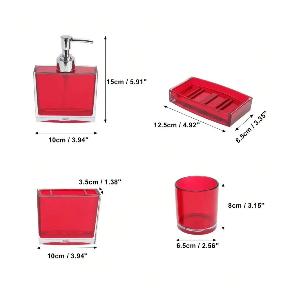 Lightweight Bathroom Accessories Set For Vanities EcoFriendly Plastic