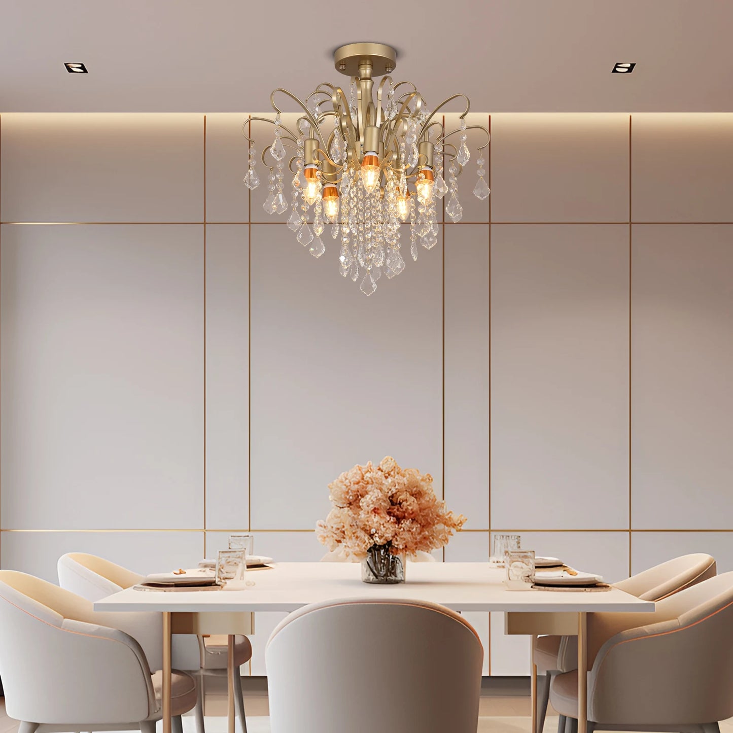 GreeLustr Luxury Crystal Pendant Ceiling Lamp Home Decoration Living Room Bedroom Chandelier Ceiling Light Modern Lighting