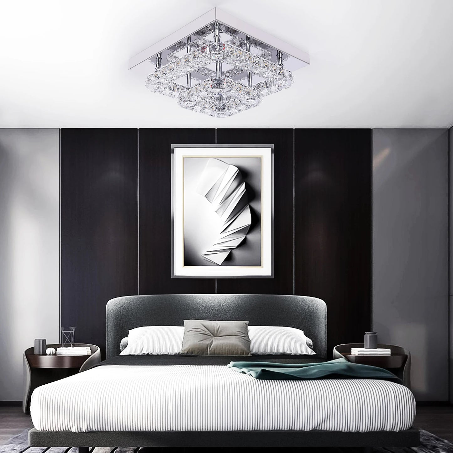 VETRULUS Crystal Chandelier for Living Room Ceiling Light