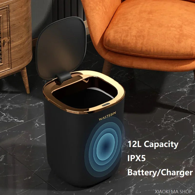 Automatic Smart Sensor Trash Can for Kitchen and Bathroom