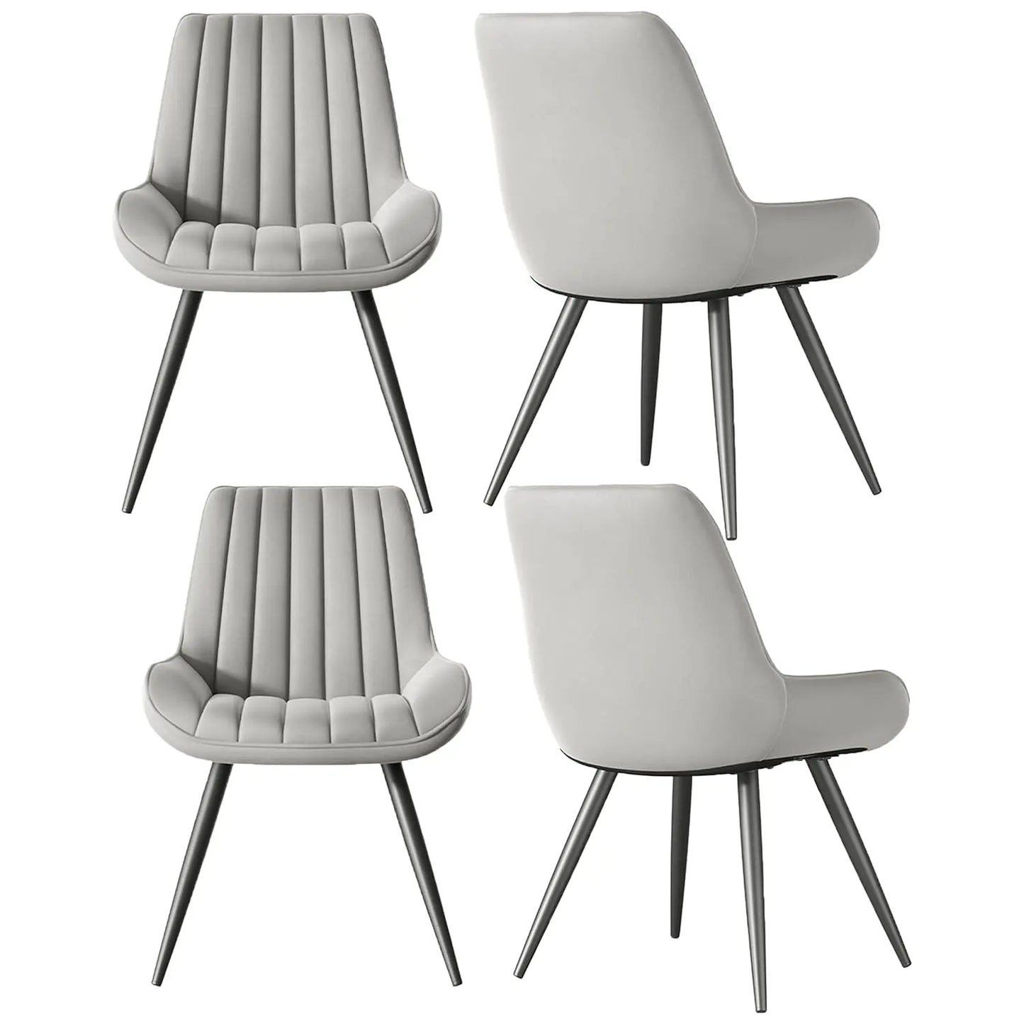 Upholstered Dining Chairs Set Of 4 With Fabric Cushioned Seats
