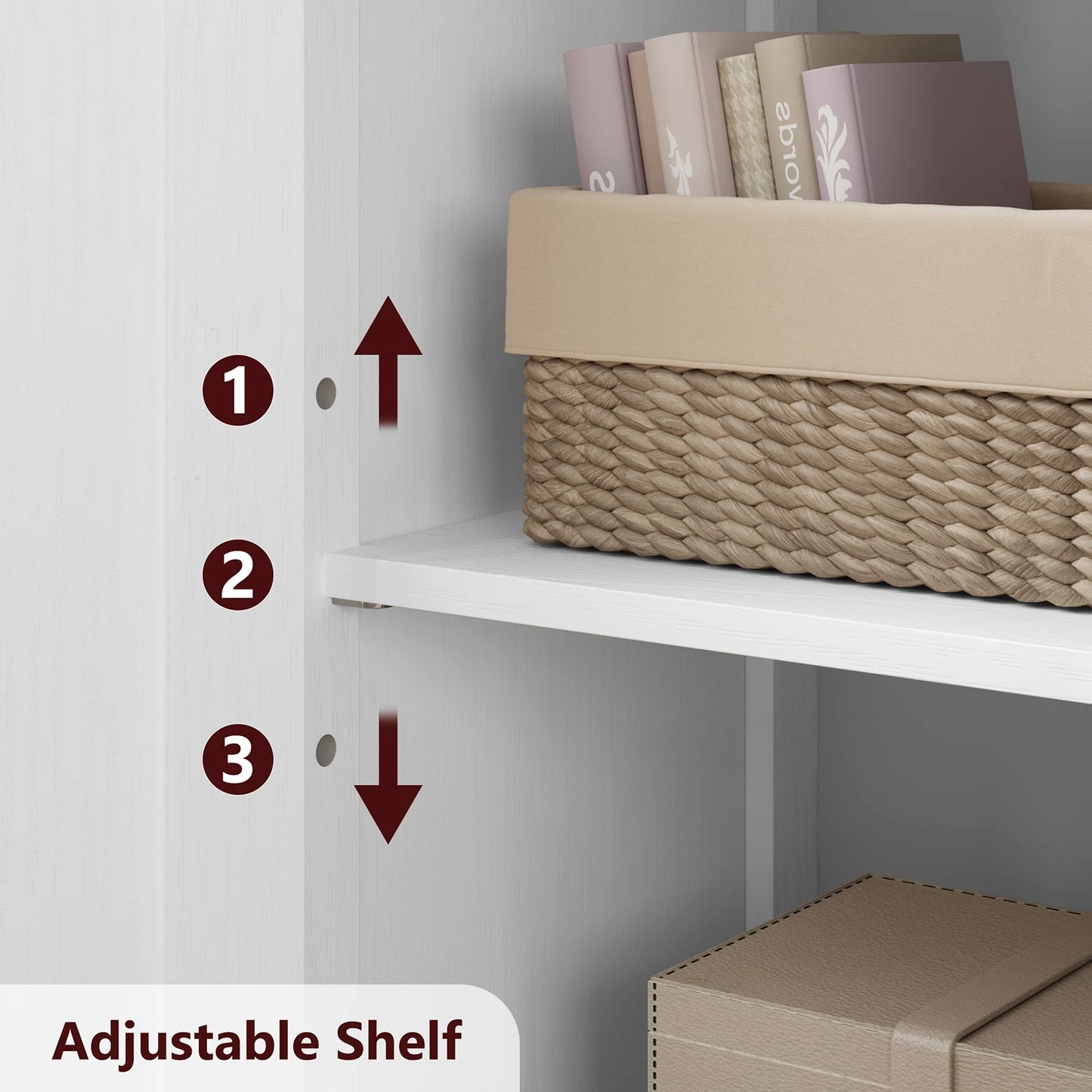 Modern Multipurpose Entryway Storage Cabinet – Freestanding Wooden Pantry with Glass Doors & Adjustable Shelves, Floor Organizer for Hallway, Kitchen, Living Room, Bathroom