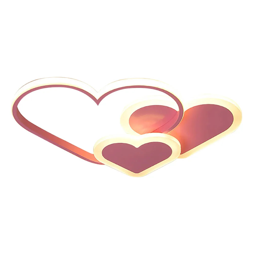Heart Shaped LED Ceiling Lamp With Remote Control Adjustable Temperature