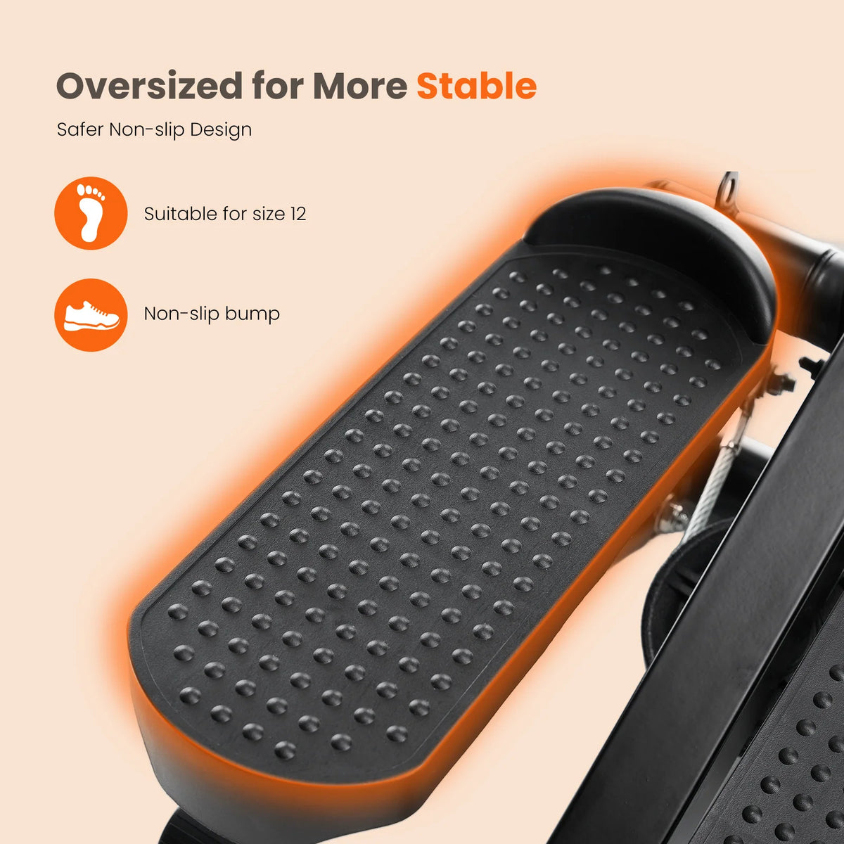 Home Cardio Mini Stepper With Resistance Bands and LCD Monitor