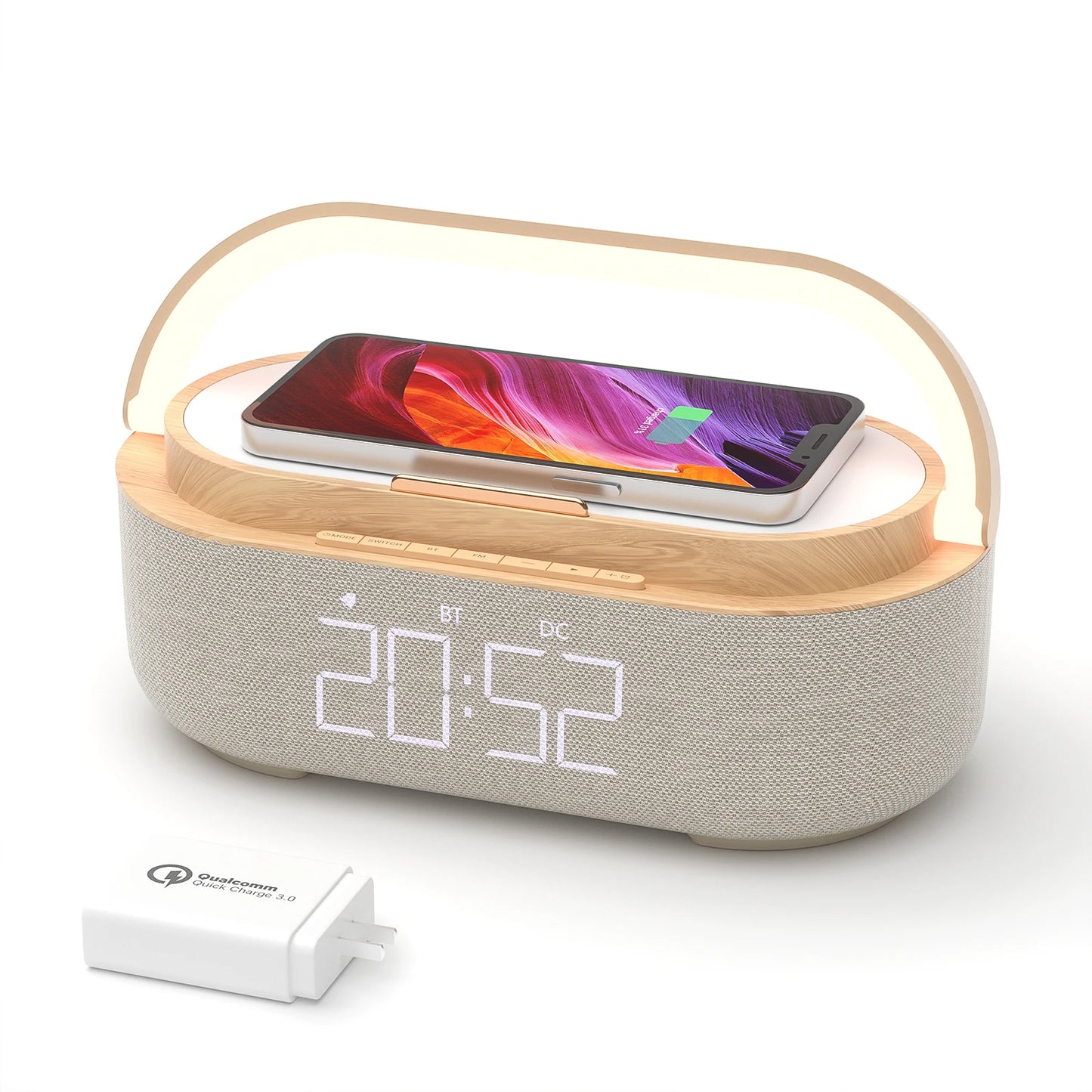 COLSUR S29 Bluetooth Speaker With Alarm Clock And Wireless Charging