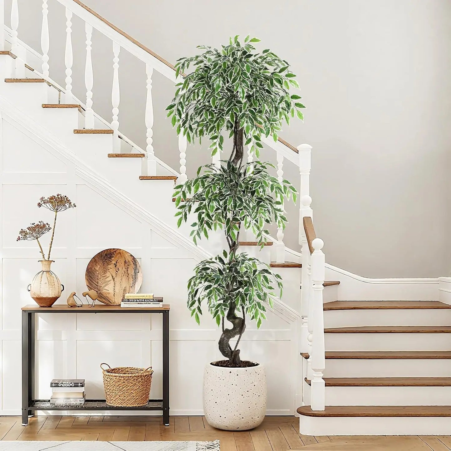HiMISS Artificial Ficus Tree Indoor Outdoor Decorative Floor Plant