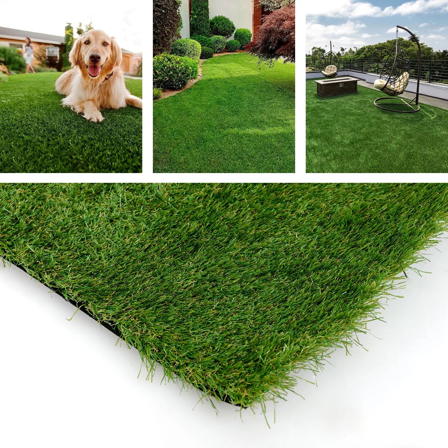 5 x 8 FT Artificial Grass Turf w/ Drainage Holes Nonslip Bottom 60 OZ Heavy