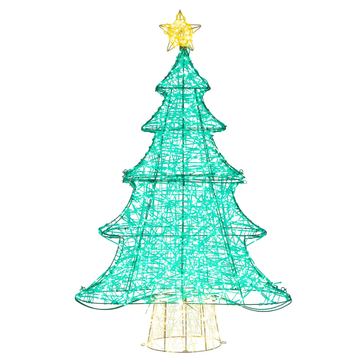 MULTIGOT Pre Lit Artificial Christmas Tree With LED Lights
