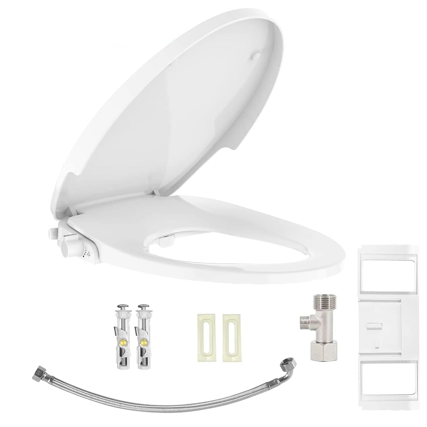 Bidet Toilet Seat, Premium Non-Electric Round Bidet Toilet Seats with Dual Nozzle, Perfect for Personal Hygiene and Comfort