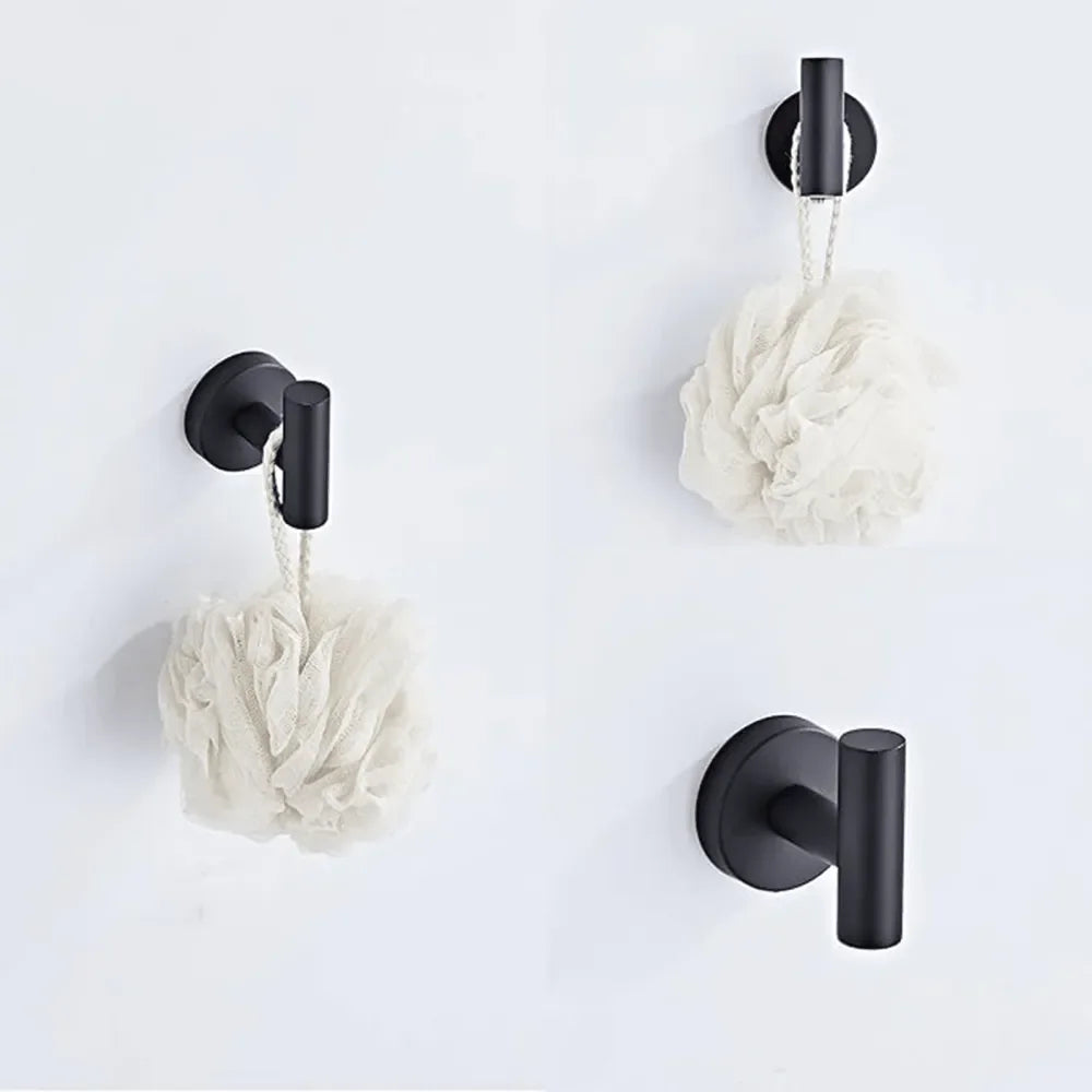 Eight-Piece Stainless Steel Bathroom Hardware Set With Towel Bar