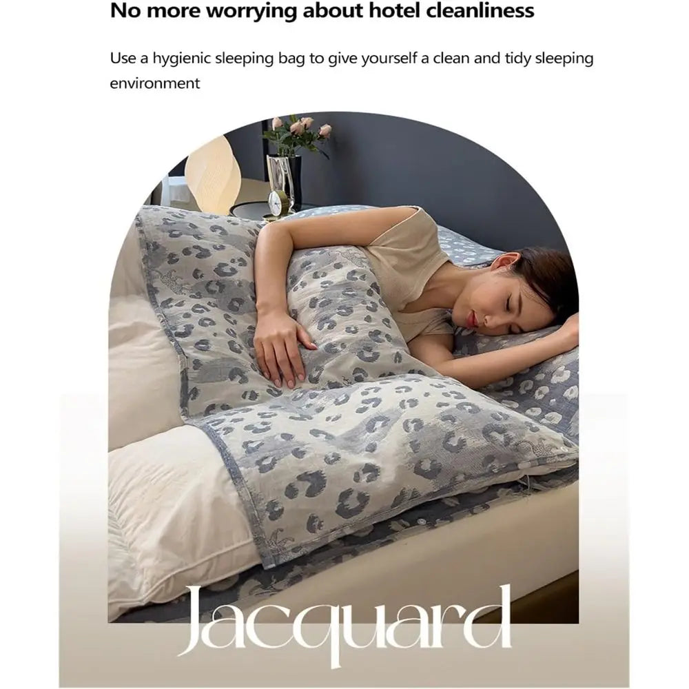 Sleng Bag Liners Lightweight Travel Camping Sheet Double Gauze Cotton Adults Hotel Compact Portable Sleng Sack Indoor Outdoor Ho