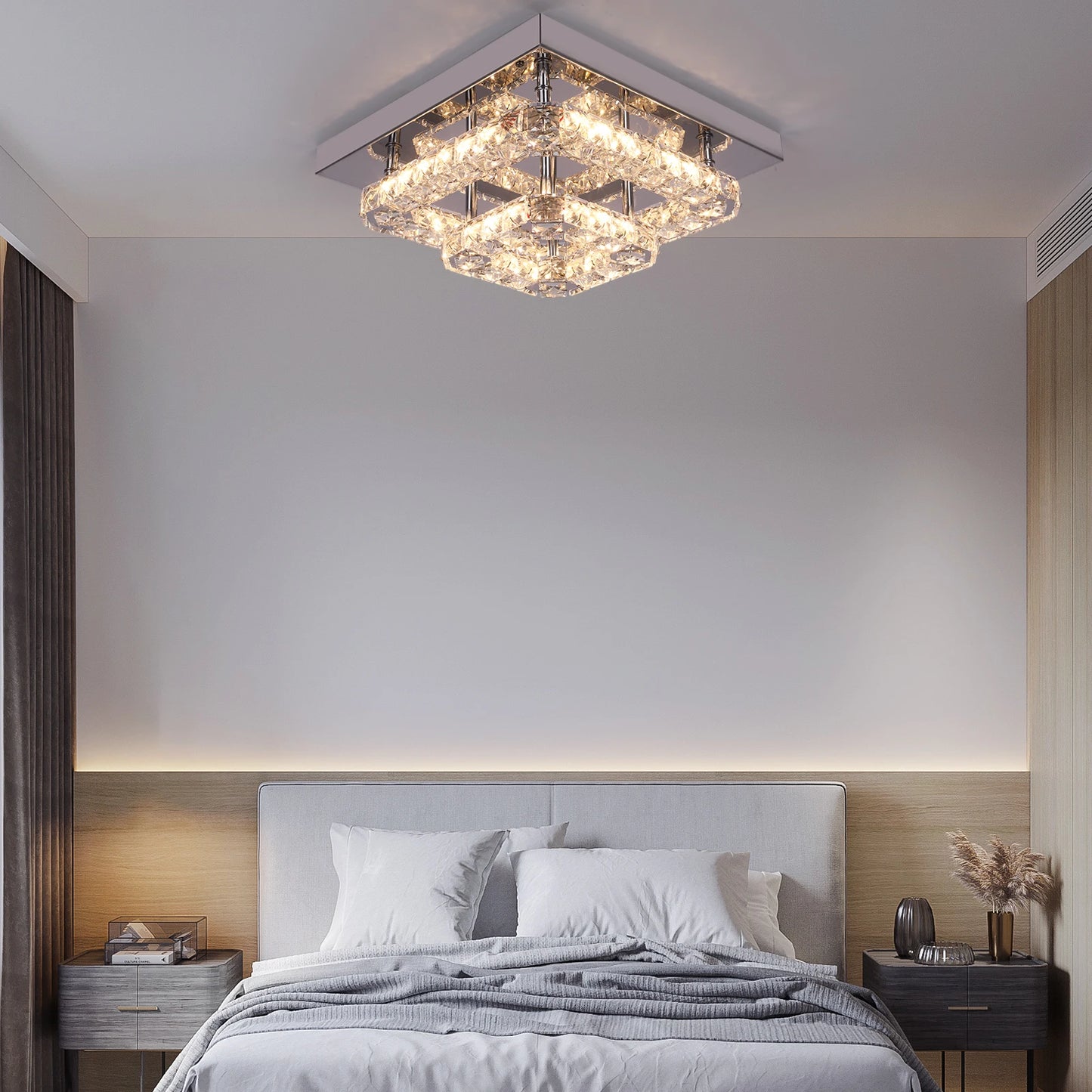VETRULUS Crystal Chandelier for Living Room Ceiling Light