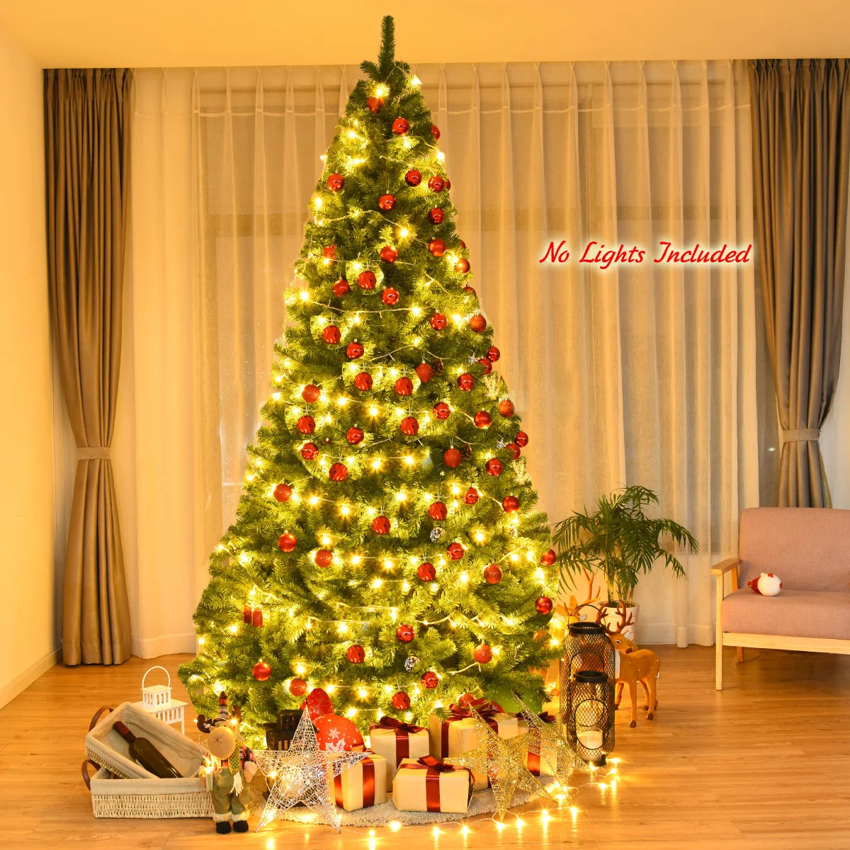 MULTIGOT Premium PVC Artificial Christmas Tree With Hinged Branches