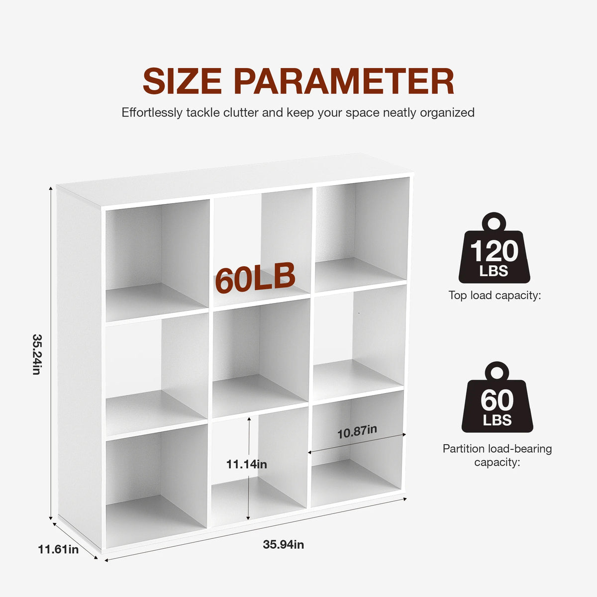 JHK Wooden Storage Organizer Bookcase Open Shelves for Home Office