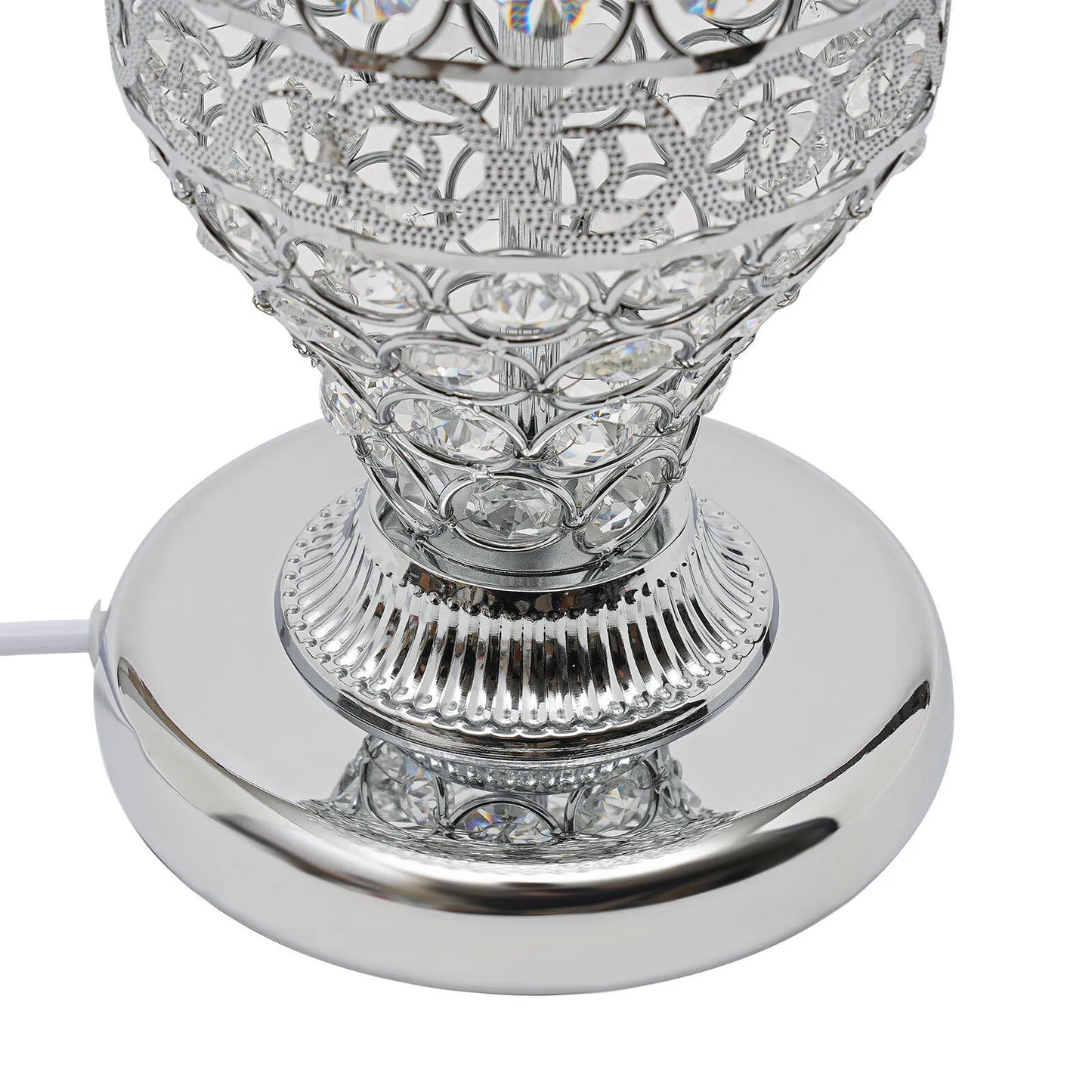 Crystal Table Lamp With Hanging Drops Modern E27 For Home