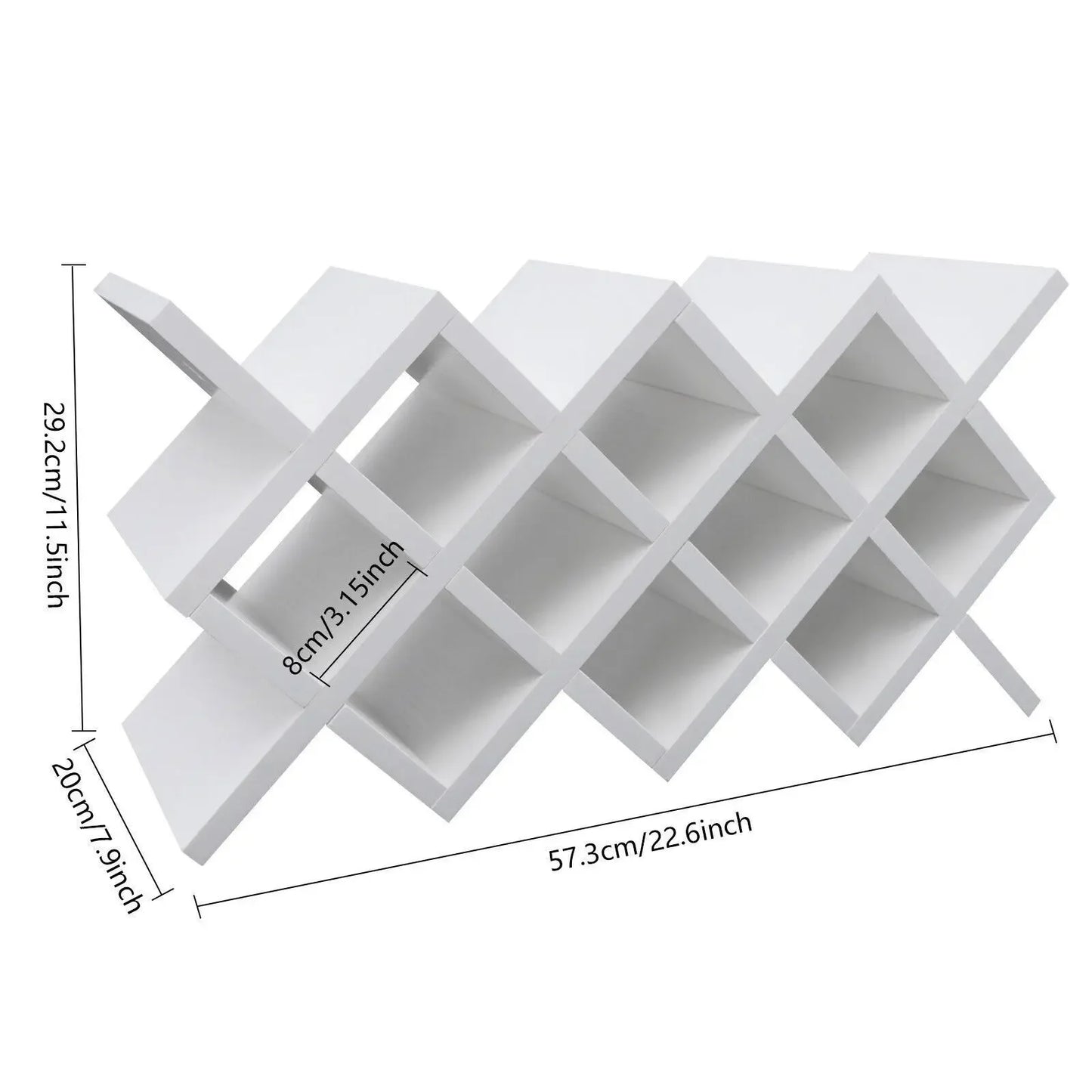 Ten Cell Wood Free Standing Wine Rack Countertop Organizer