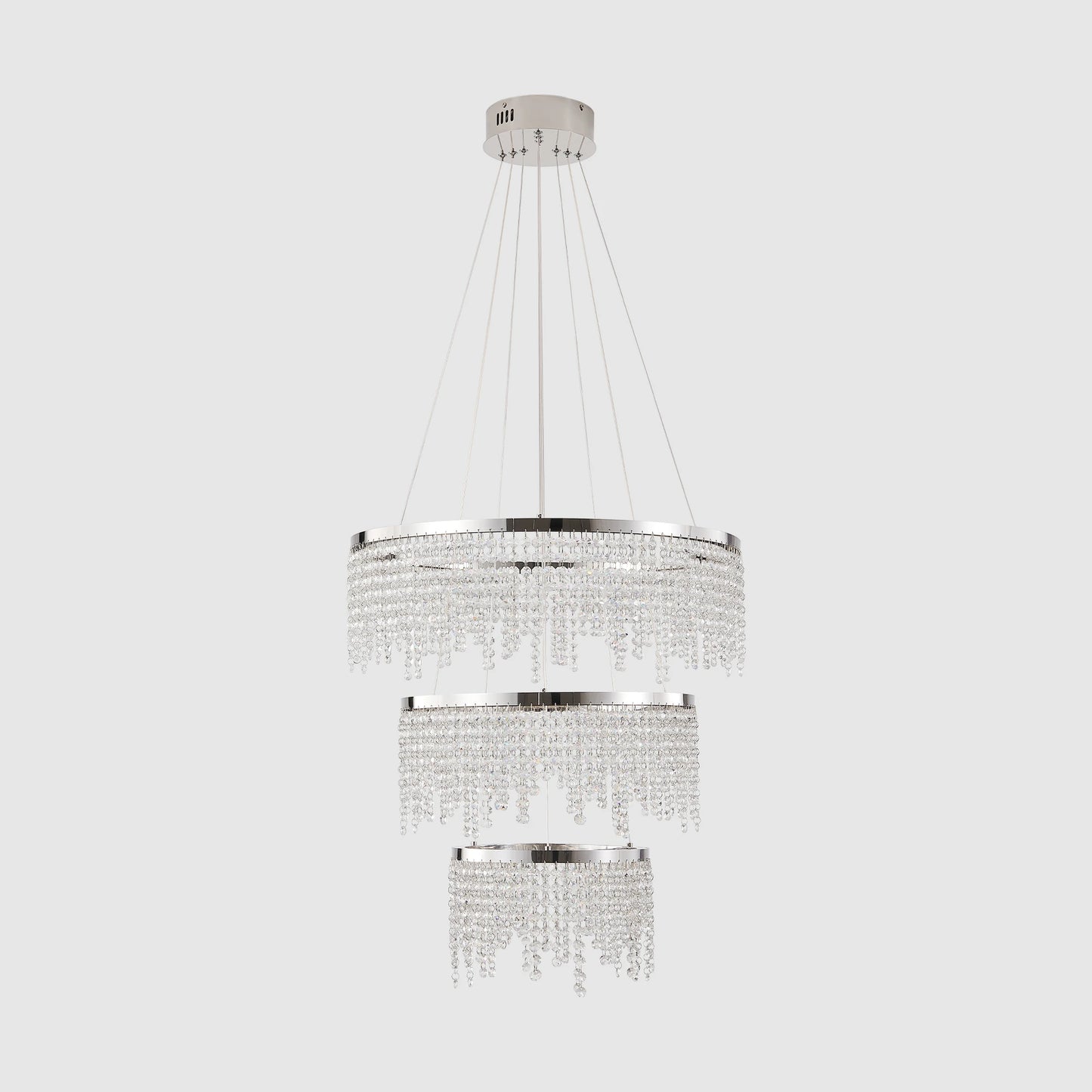 Crystal Chandelier LED Pendant Light Polished Finish Living Room