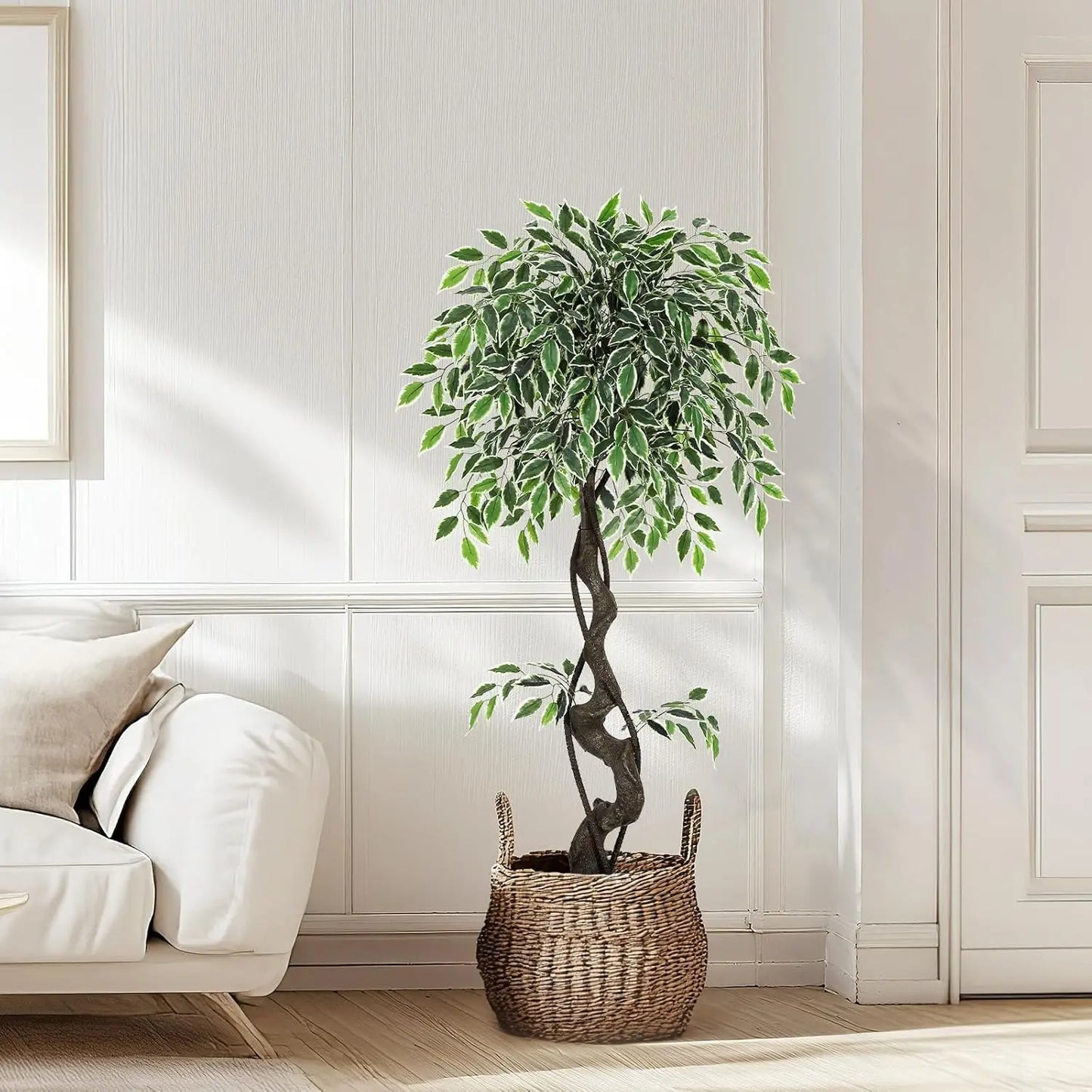 HiMISS Artificial Ficus Tree Indoor Outdoor Decorative Floor Plant