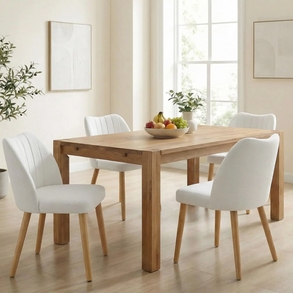 HiMISS Mid Century Modern Upholstered Dining Chairs Pair