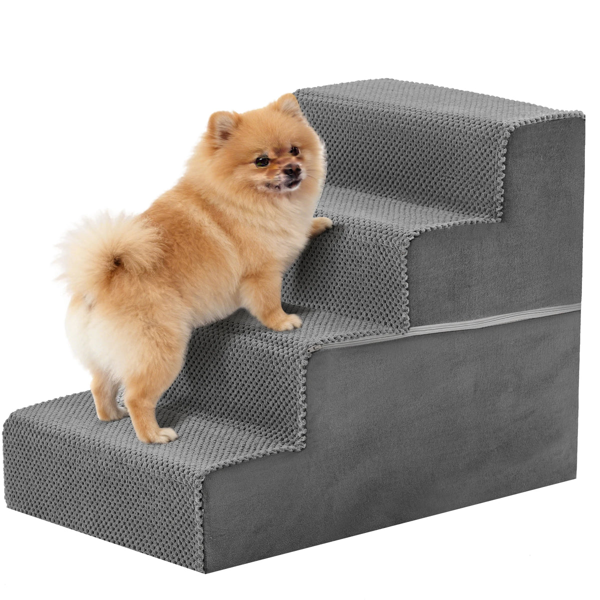 JHK Non Slip Curved Foam Stairs Ramp for Indoor Dogs