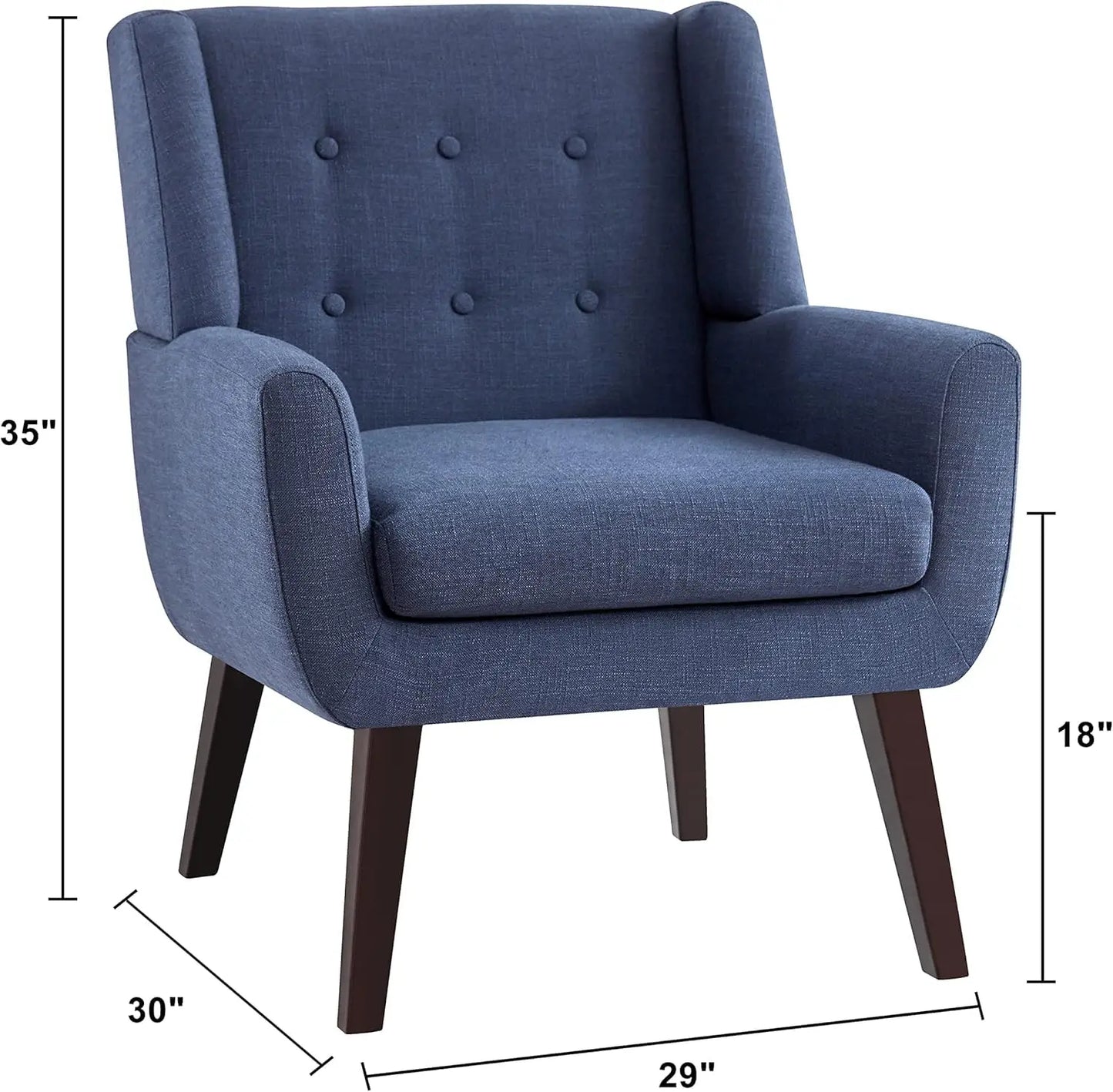 MOYU Accent Chairs Set of 4 Upholstered Button Tufted Armchairs