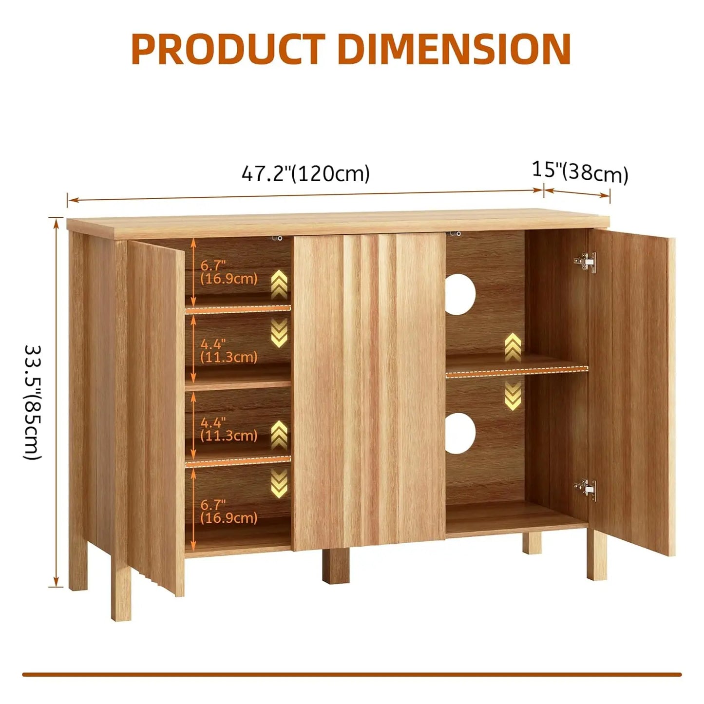 Shoe Cabinet with 3 Doors, Narrow Wooden Shoe Cabinet, Hidden Shoe Storage for Entryway, Foyer, Hallway (Brown), Custom