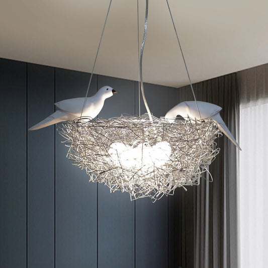 Modern Bird Nest LED Chandelier Ceiling Light For Living Room