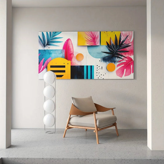 Emotional color, using color to express inner emotions, the level of emotional change, 1.5 inch thick pine solid wood frame
