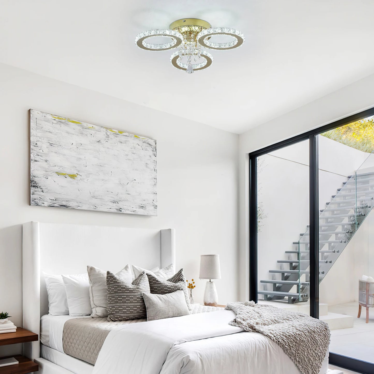 VETRULUS Crystal Chandelier Ceiling Light For Living Room