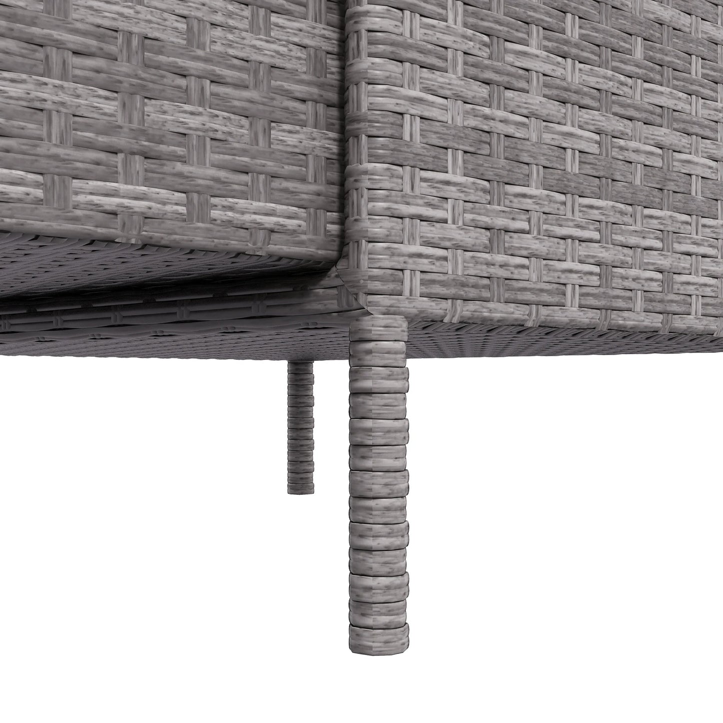 32" Poolside Garden Rattan Wicker Storage Cabinet Organizer with 3 Drawers