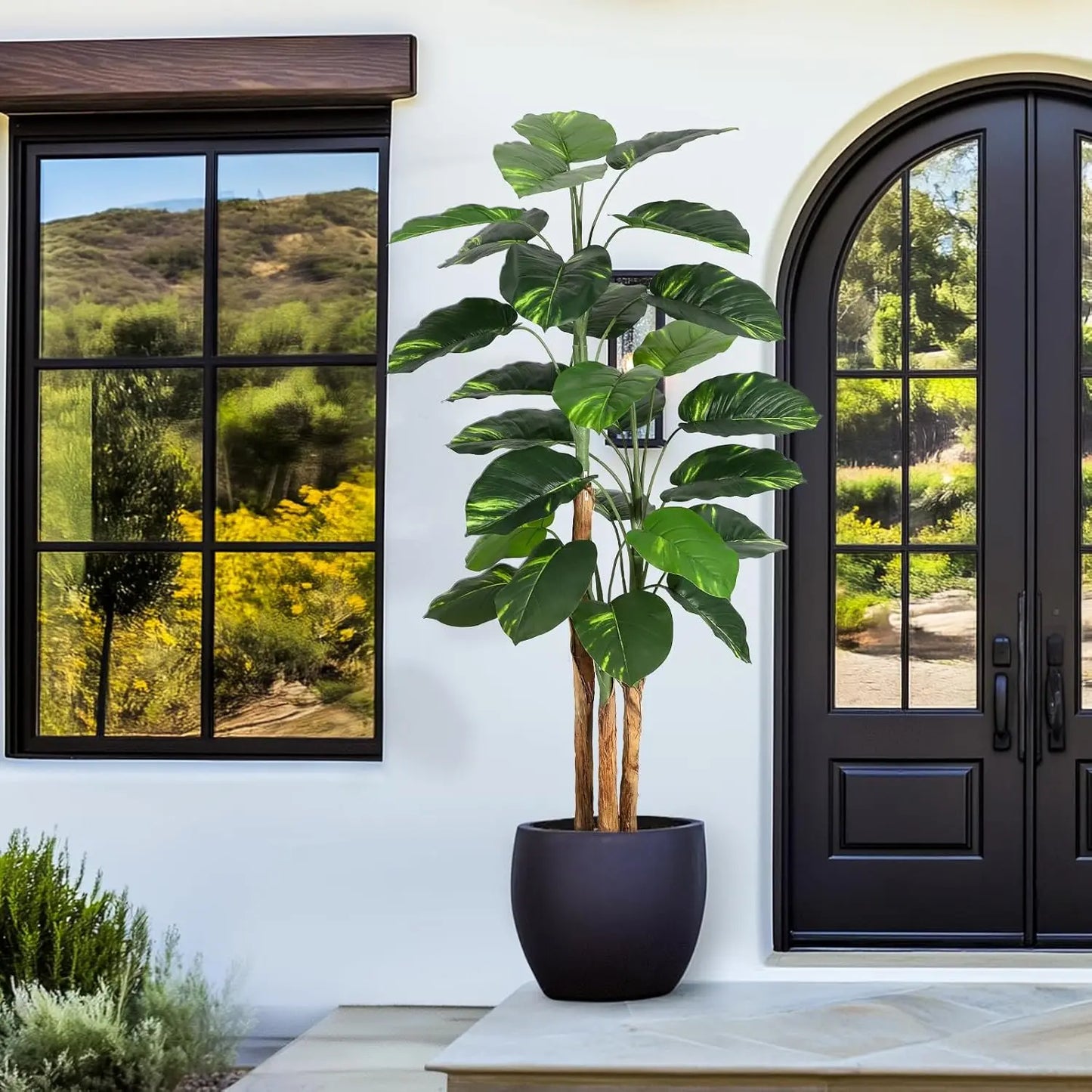 5ft/6ft Artificial Scindapsus Aureus Plant Indoor, Fake Tree, Faux Floor Plants, Artificial Tree for Home Office Living Room