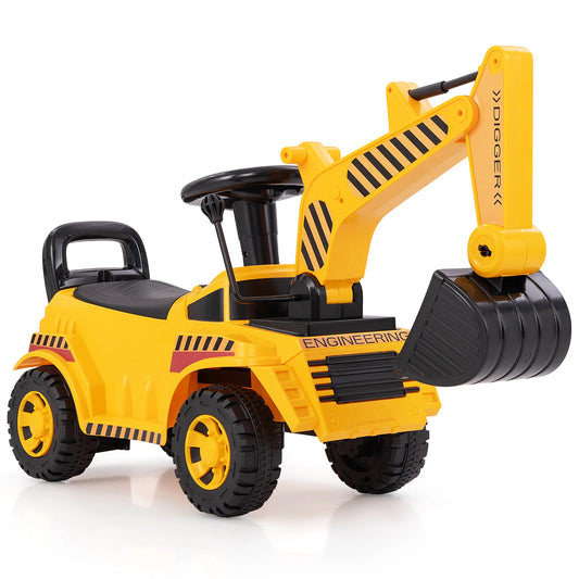 MULTIGOT Kids Ride On Excavator With Adjustable Shovel And Sound