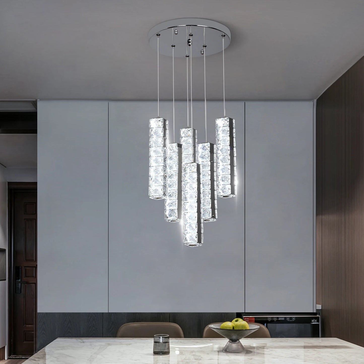 Vetrulus Nordic K9 Crystal LED Ceiling Lamp Chandelier Indoor