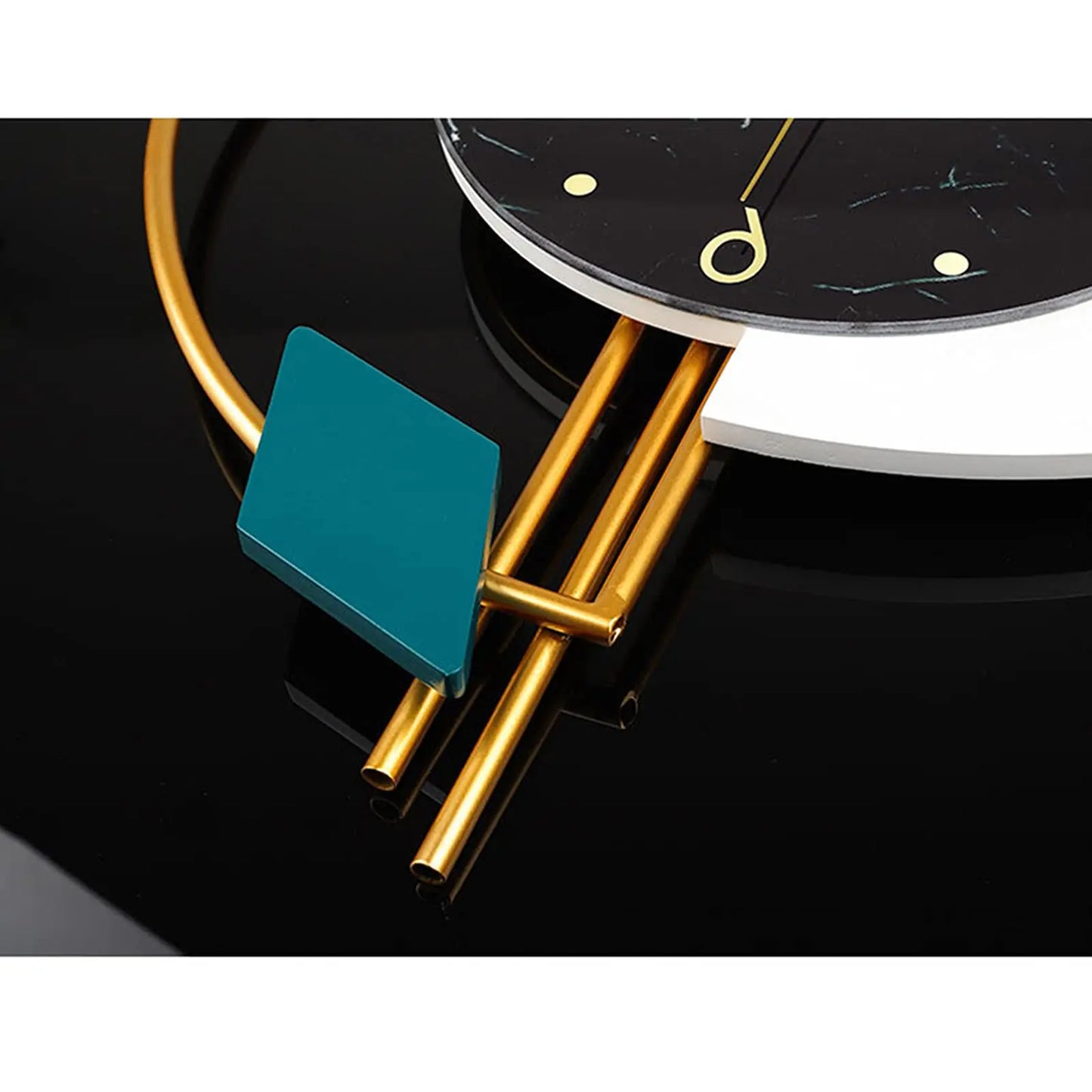Marble Wall Clock Nordic Style Luxury Silent Battery Operated