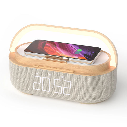 COLSUR S29 Bluetooth Speaker With Alarm Clock And Wireless Charging