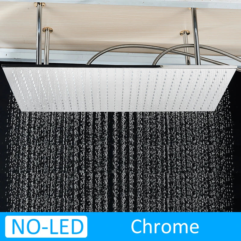 Uythner Luxury Ceiling Mounted Rain Shower Head With Shower Arm