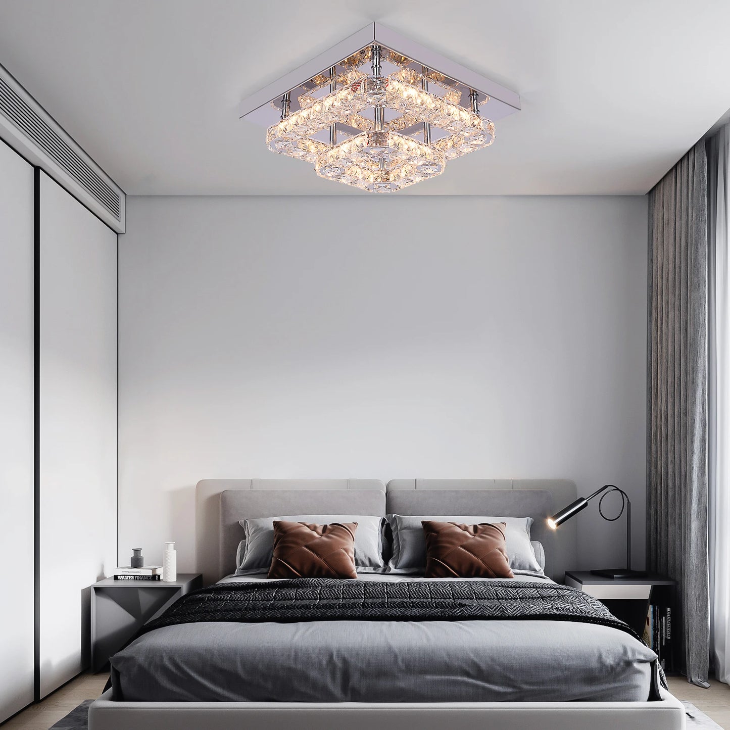 VETRULUS Crystal Chandelier for Living Room Ceiling Light