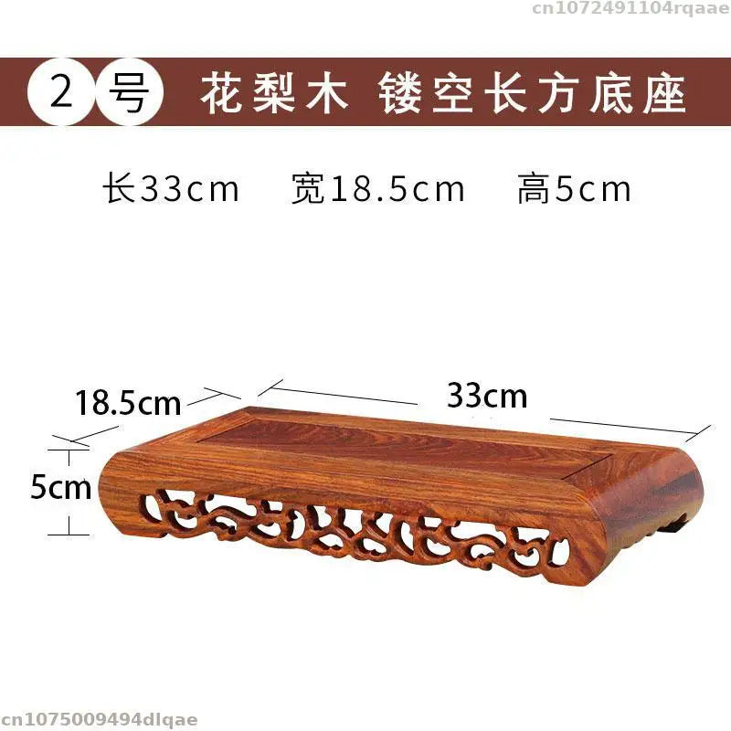 Natural Solid Wood Pedestal Vase Bonsai Plant Stand