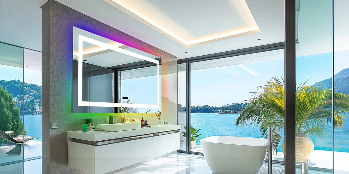 Wisfor Anti Fog Led Dimmable Bathroom Mirror With Bright Lighting